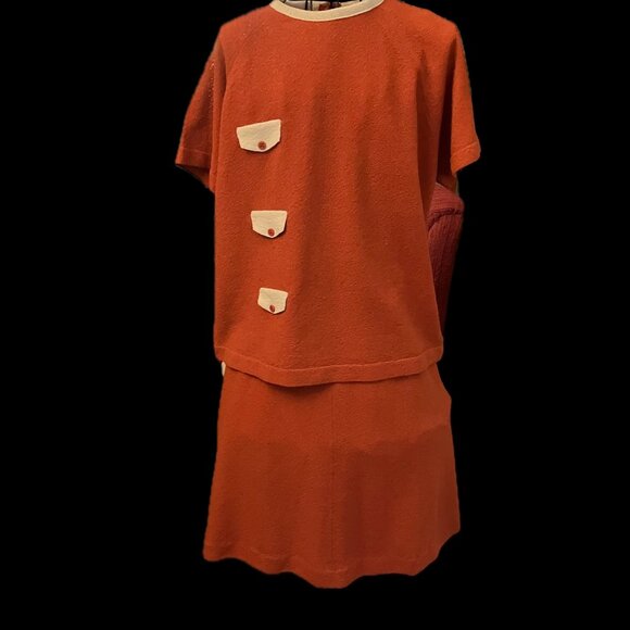 Vintage Orange Skirt and Shirt Set - Picture 1 of 6
